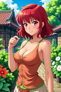 asian anime style marvel Warriors Three masterpiece,best quality , asian anime, Flat Top hollywood cerise hair
