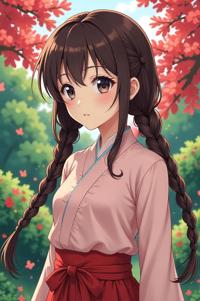 chinese anime style masterpiece,best quality , chinese anime, Longer Braids chocolate hair