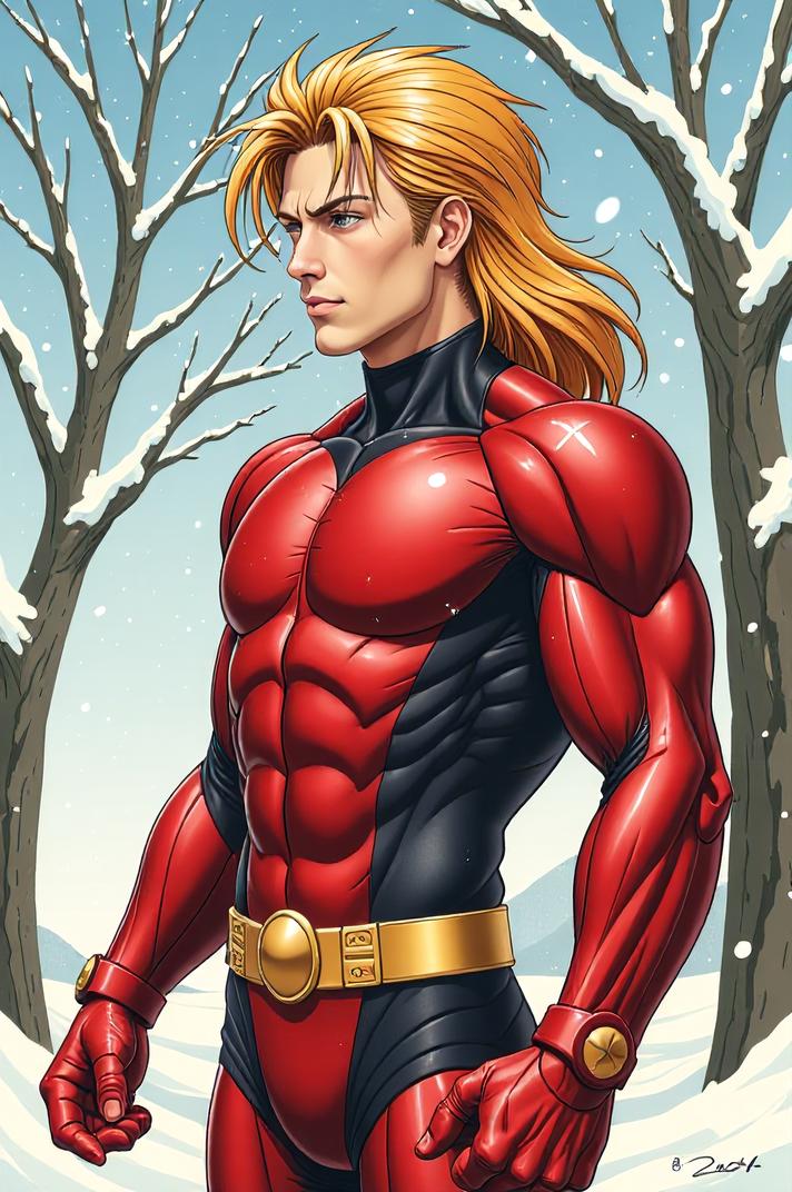 asian anime style marvel Hank Pym masterpiece,best quality , asian anime, Long Center Parting wheat hair