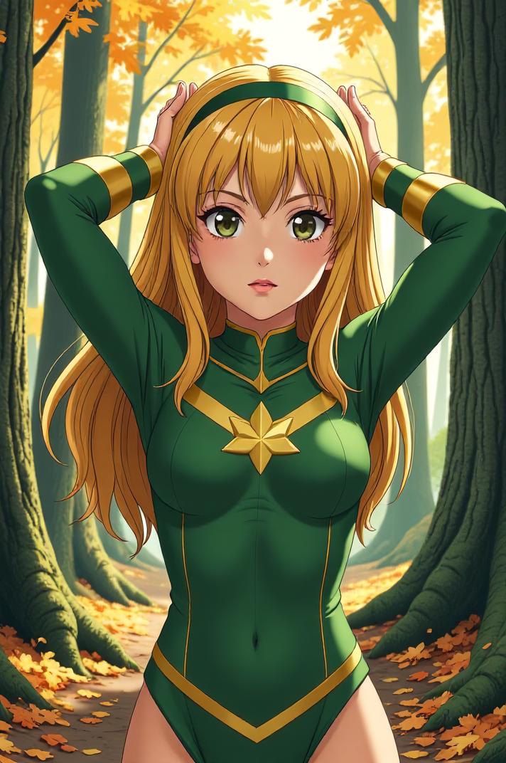 asian anime style marvel Gwen Stacy masterpiece,best quality , asian anime, Over Eye zucchini hair