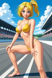 asian anime style marvel Jubilee masterpiece,best quality , asian anime, Over Left Eye lemon hair