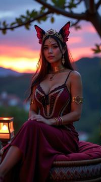 by Thomas Kinkade, Artgerm and Dan Mumford, RAW photo, Virtual midweight Palauan Indeedee Female Golden Pheasant Chimney Sweep of Renewal sitting in a Ottoman