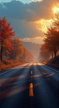 Pastels artwork, hyper detailed, Realistic Road, in a Matrix setting