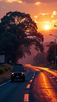 Pastels artwork, hyper detailed, Realistic Road, in a Matrix setting