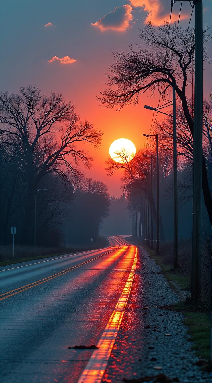 Pastels artwork, hyper detailed, Realistic Road, in a Matrix setting