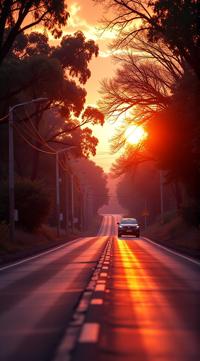 Pastels artwork, hyper detailed, Realistic Road, in a Matrix setting