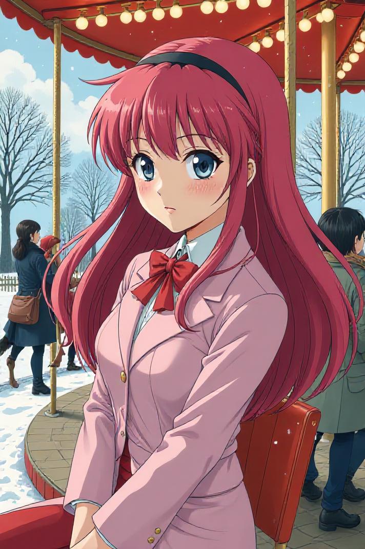 asian anime style masterpiece,best quality , asian anime, Greased Back french rose hair