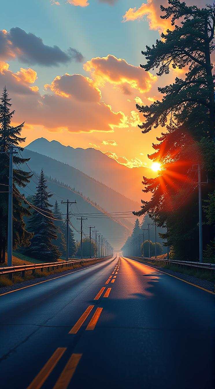 Pastels artwork, hyper detailed, Realistic Road, in a Matrix setting
