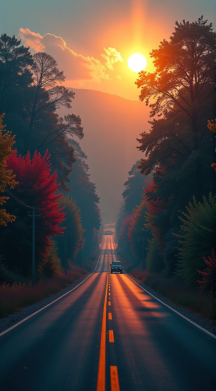Pastels artwork, hyper detailed, Realistic Road, in a Matrix setting
