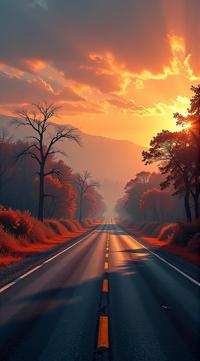 Pastels artwork, hyper detailed, Realistic Road, in a Matrix setting