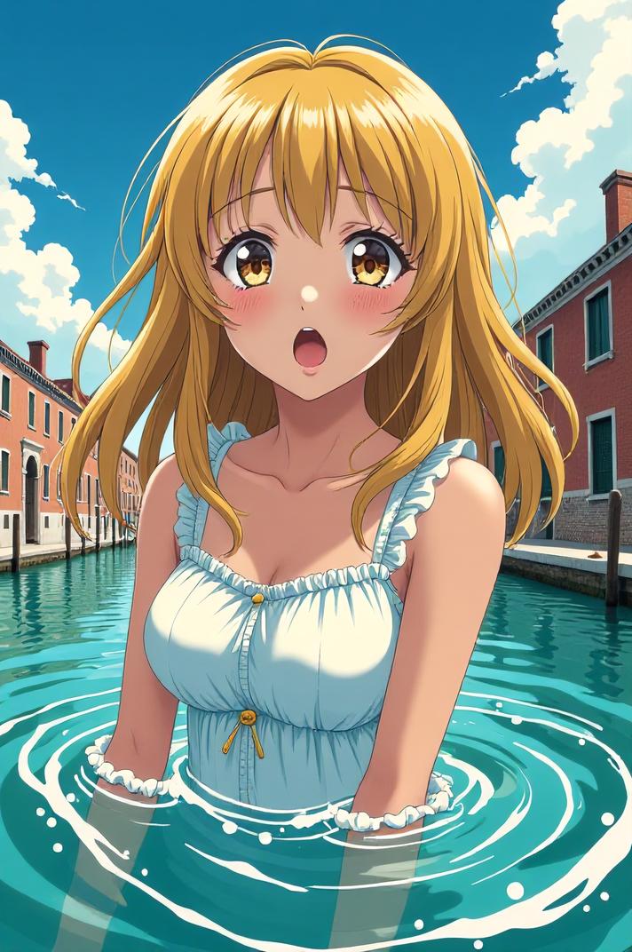anime style masterpiece,best quality , Over Eye heliotrope hair, summer