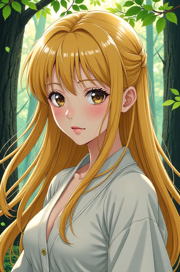 asian anime style masterpiece,best quality , asian anime, Pulled Back gold hair