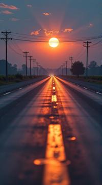 Pastels artwork, hyper detailed, Realistic Road, in a Matrix setting