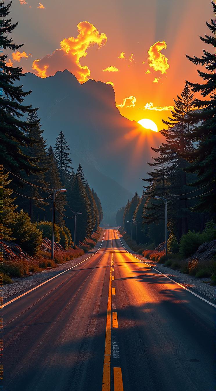 Pastels artwork, hyper detailed, Realistic Road, in a Matrix setting