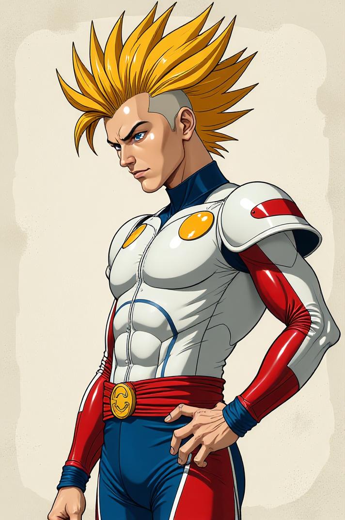 asian anime style marvel Iceman masterpiece,best quality , asian anime, Mohawk Spike saffron hair