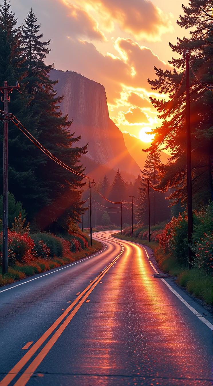 Pastels artwork, hyper detailed, Realistic Road, in a Matrix setting