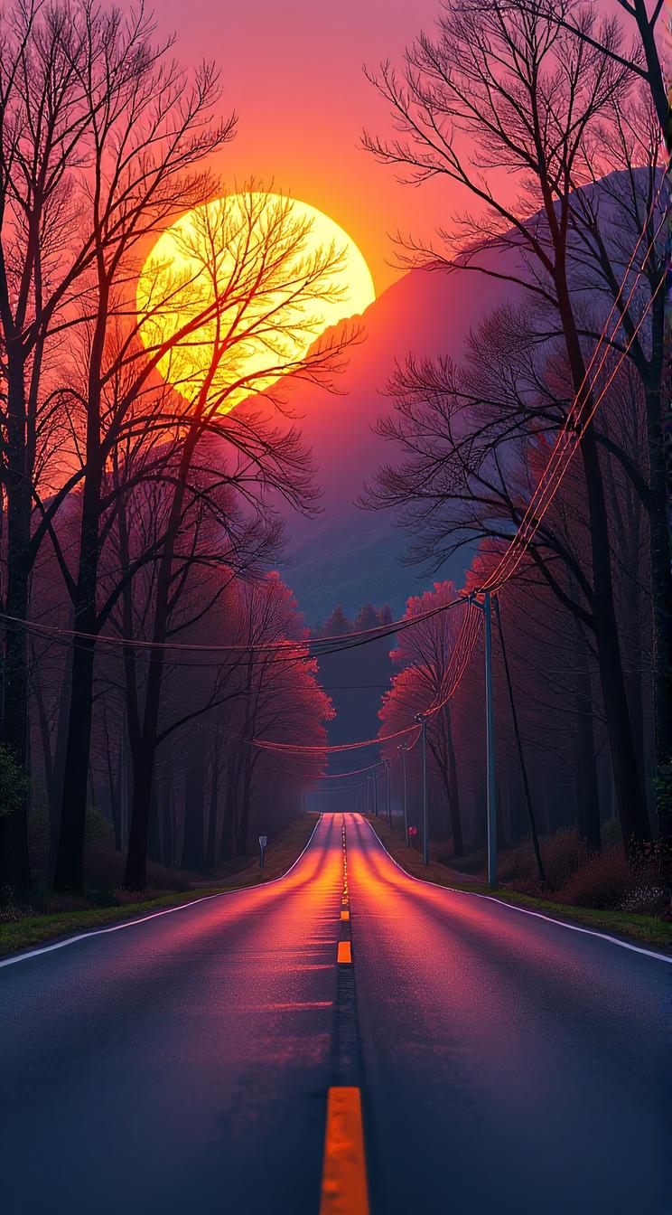 Pastels artwork, hyper detailed, Realistic Road, in a Matrix setting