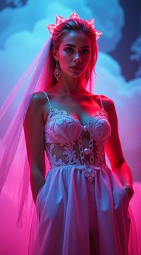 Fashion shot of a Divine Smite , ultrafine detailed, Confused, Neon Light