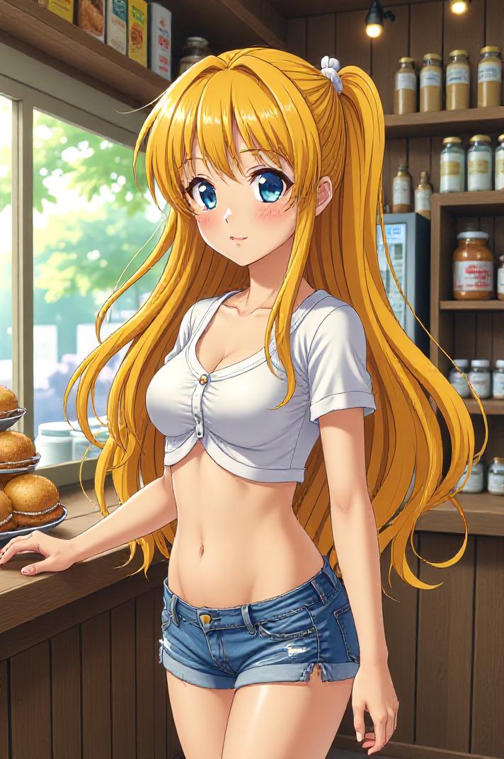 asian anime style masterpiece,best quality , asian anime, Long mustard hair