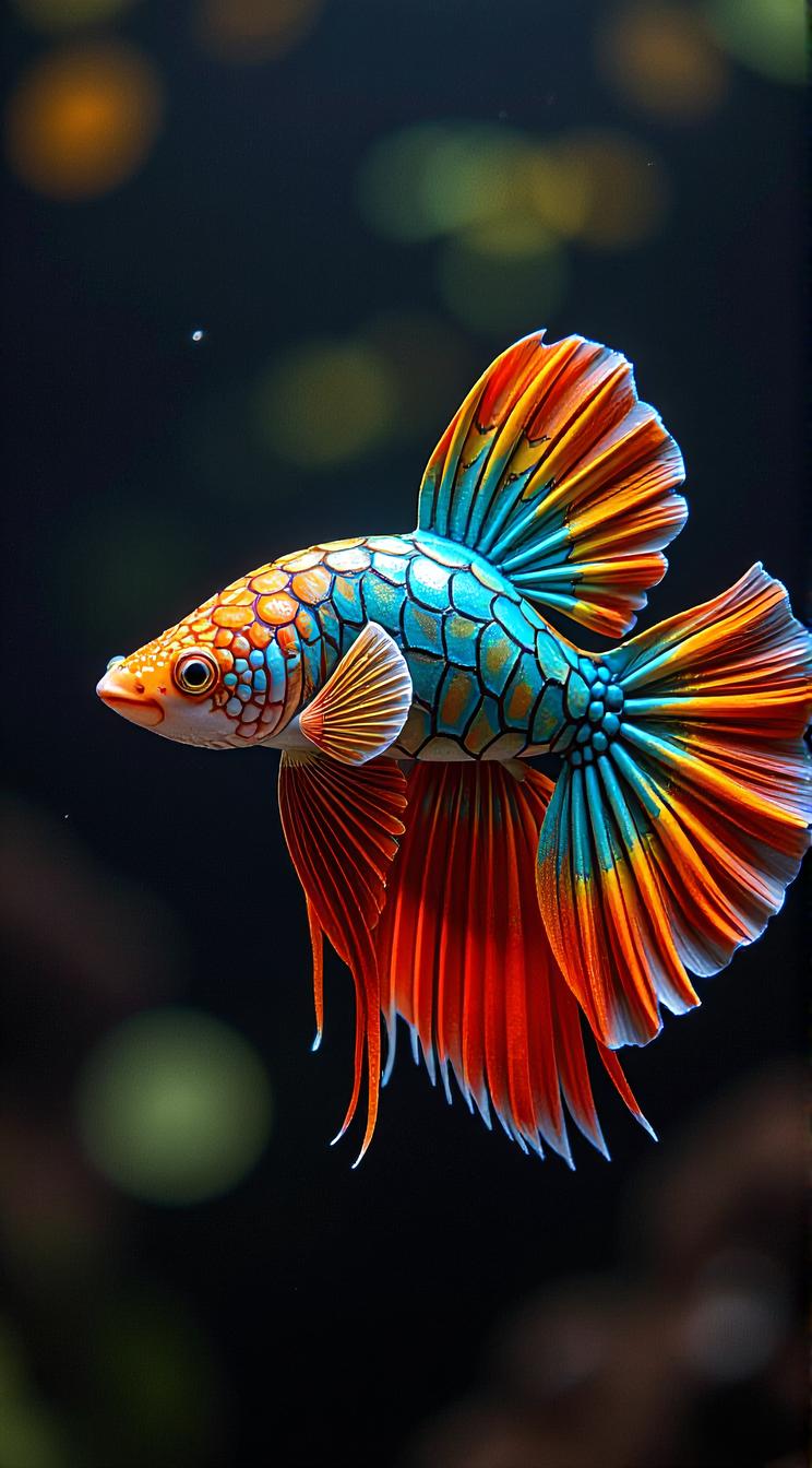 Eclectic Classic Betta Fish Lantern Shark , Golden ratio, mm, Calotype