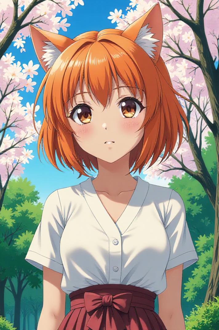 asian anime style masterpiece,best quality , asian anime, Over Eye orange hair