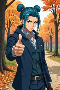 asian anime style marvel Ben Urich masterpiece,best quality , asian anime, Bun cornflower hair