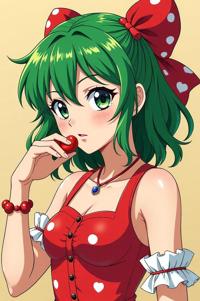 asian anime style marvel Jack of Hearts masterpiece,best quality , asian anime, Over Eye Curly lawn green hair