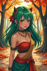 asian anime style masterpiece,best quality , asian anime, Grungey Behind Ears green hair