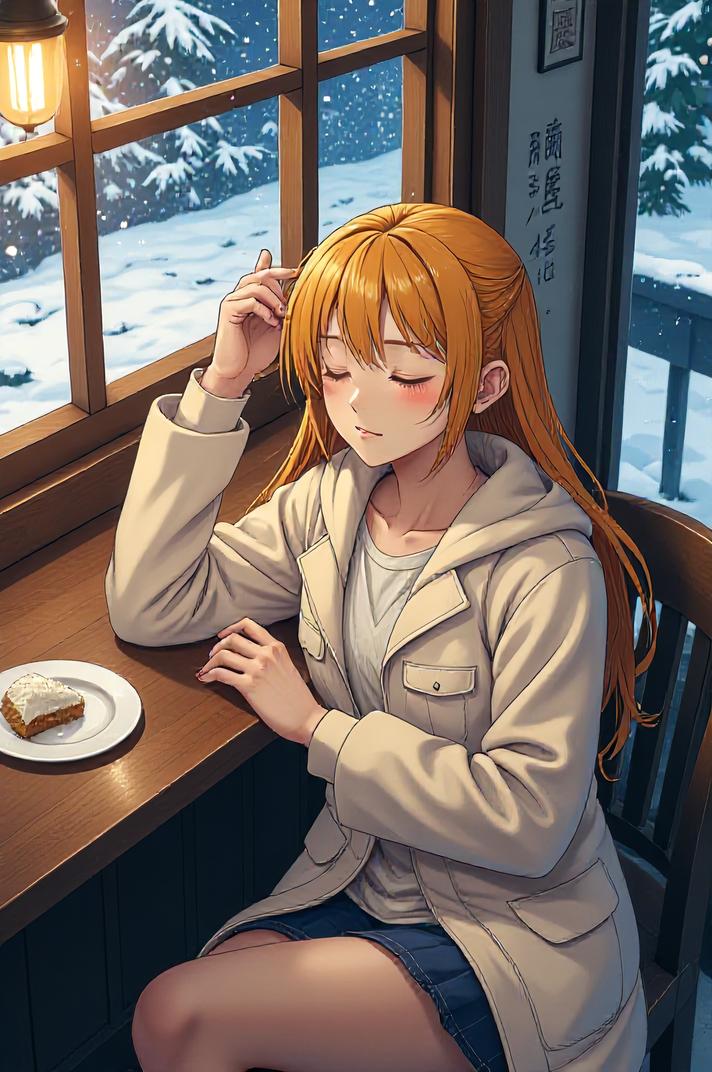 asian anime style masterpiece,best quality , asian anime, Center Parting mustard hair