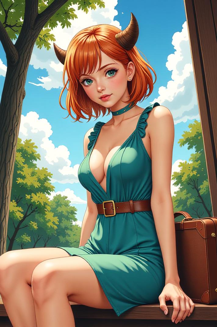 anime style masterpiece,best quality , Over Left Eye apricot hair, summer