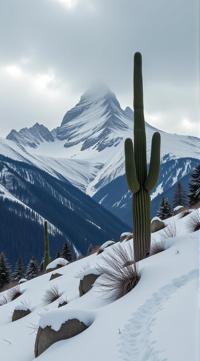 landscape of a Alpine and Cactus spines, Melancholy, Winter, scene art by Michael Eastman Diego Vel zquez