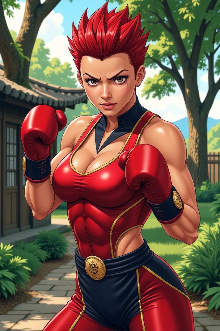 asian anime style marvel Jean Grey masterpiece,best quality , asian anime, Buzz Cut amaranth hair