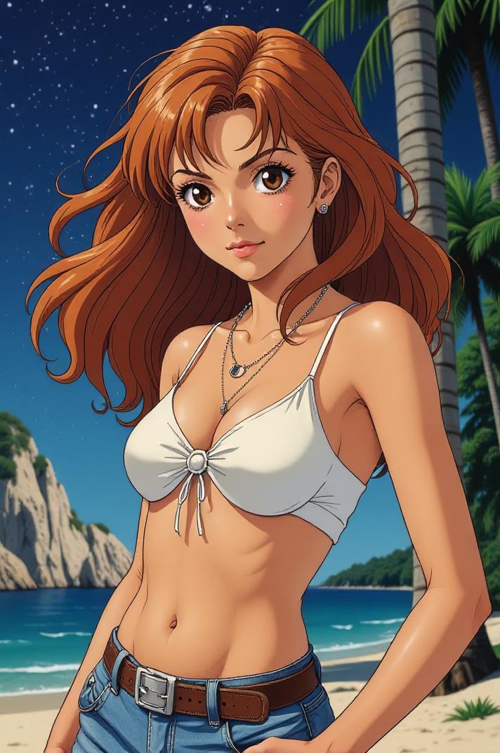 Anime style s from Star Wars universe, That s all chestnut hair, summer, hip level shot