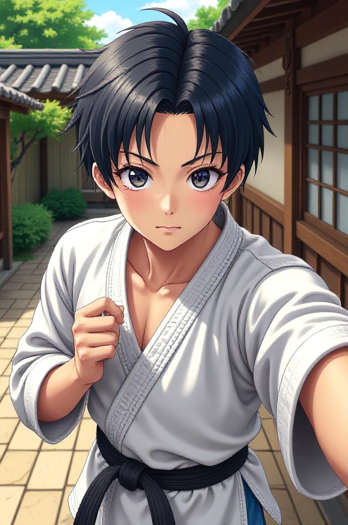 asian anime style masterpiece,best quality , asian anime, Left Parting charcoal hair
