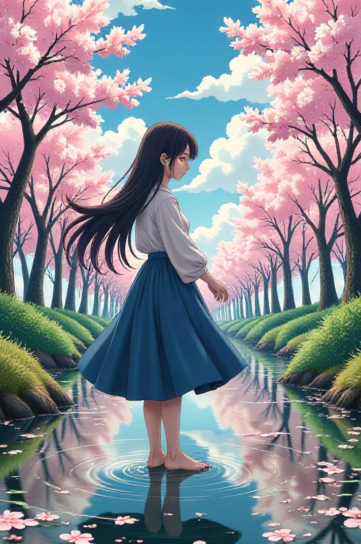 asian anime style masterpiece,best quality , asian anime, Long magnolia hair