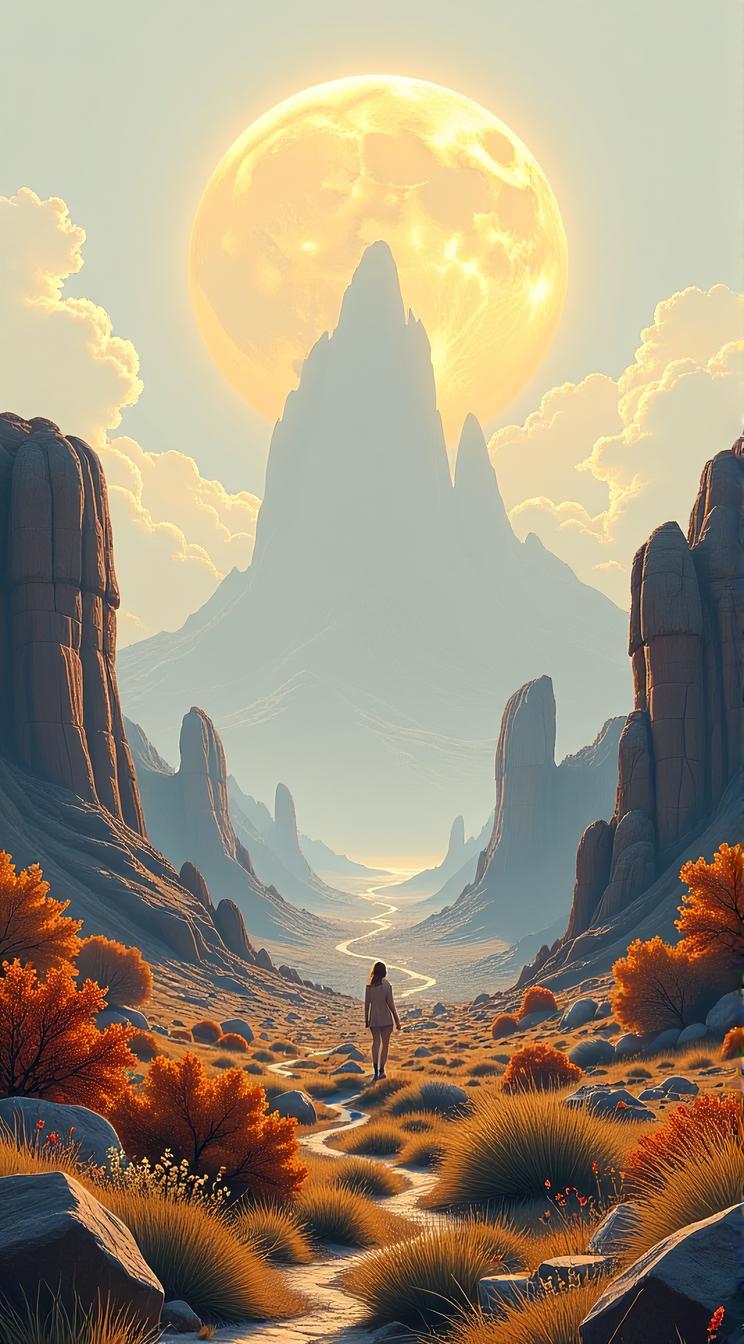 Vector Art, Golden ratio, landscape of a Alien Healing Center Quantum Mechanics Lab , it is Dreamy and Magnificent
