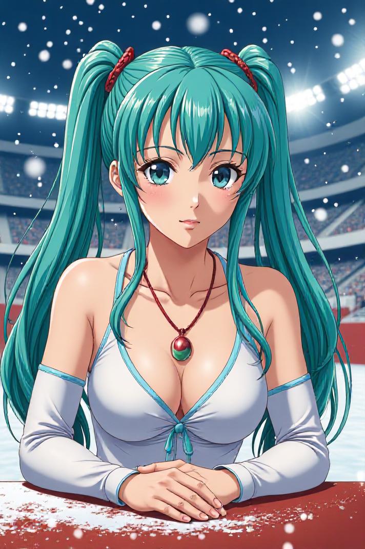 asian anime style masterpiece,best quality , asian anime, Pony Tail Braids blue green hair