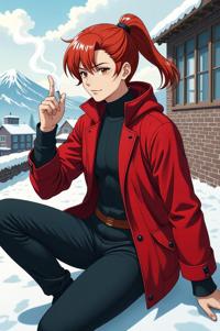 asian anime style marvel Speedball masterpiece,best quality , asian anime, Right Parting copper hair