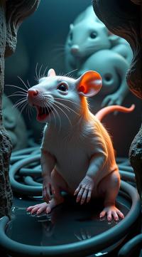 Rubbery displaying the words Sewer Rats , extremely beautiful, sublime, highly contrasted