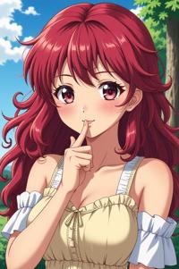 asian anime style masterpiece,best quality , asian anime, Over Eye Curly amaranth hair