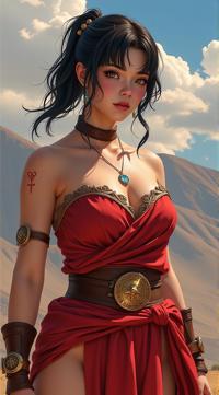 designed by Ilya Kuvshinov, Tom Bagshaw and WLOP, digital art, stocky Female