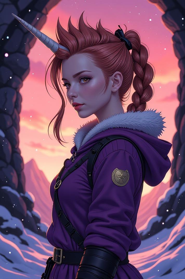 anime style masterpiece,best quality , Mohawk Spike salmon hair, winter