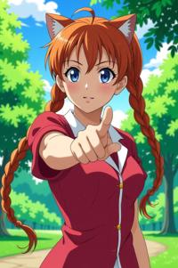 asian anime style marvel Hellcat masterpiece,best quality , asian anime, Pony Tail Braids bistre hair