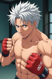 asian anime style marvel Slapstick masterpiece,best quality , asian anime, Grungey quartz grey hair
