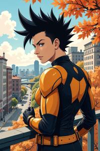 asian anime style marvel Wasp masterpiece,best quality , asian anime, Mohawk Flat razzmatazz hair