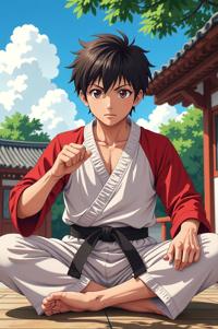 asian anime style marvel Iron Lad masterpiece,best quality , asian anime, Left Parting pear hair