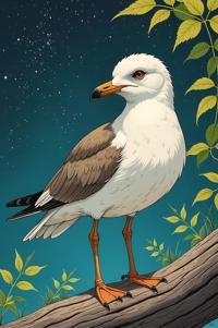 Anime style s Xeme Sabines Gull from Alice s Adventures in Wonderland universe, Grungey Behind Ears raw umber hair, spring, full body shot