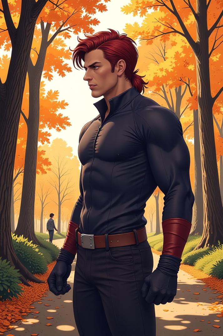 asian anime style marvel Luke Cage masterpiece,best quality , asian anime, Mullet alizarin hair