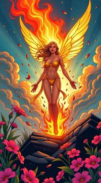 comics art by Grant Morrison, Raging Flame Sprite, Mother s Day, The fragrance of serenity