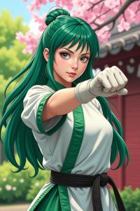asian anime style marvel Ares masterpiece,best quality , asian anime, Buffont malachite hair
